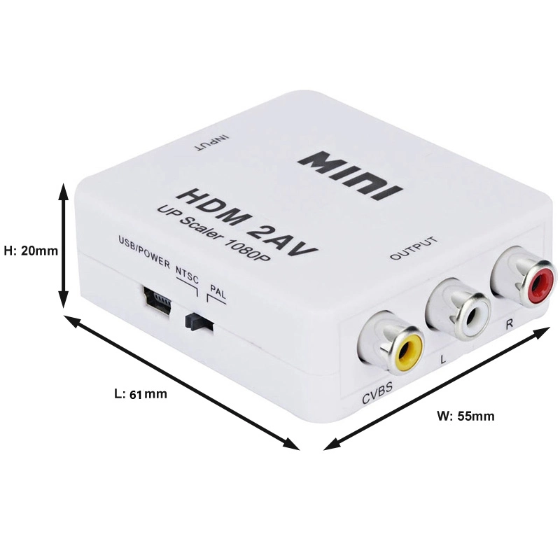 OEM ODM Mini 3 HDMI to RCA AV Convert Adapt 4K 1080P Micro Video & Audio HD TV HDMI Arc Audio Converter