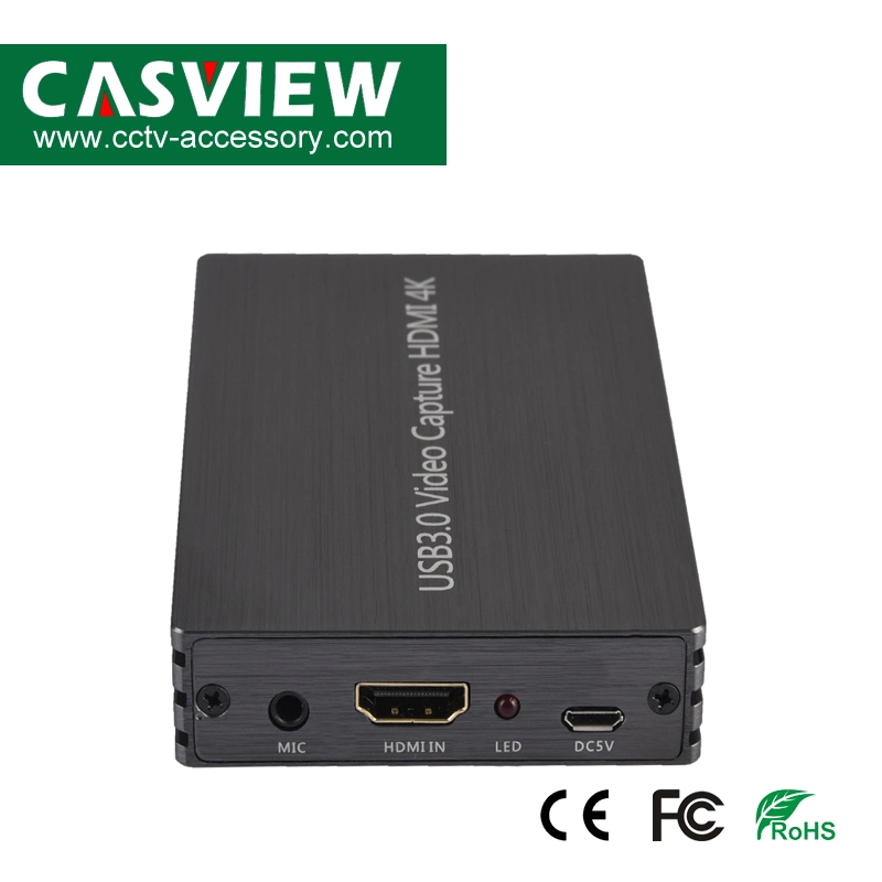 Video Capture Card with Video Loop Output with Auido Input and Output USB 3.0 Cards Recorder