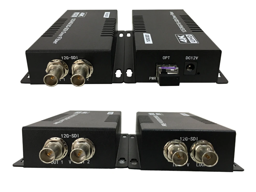 12g SDI Fiber Optic Video Extender Converter 10km with SFP LC Module