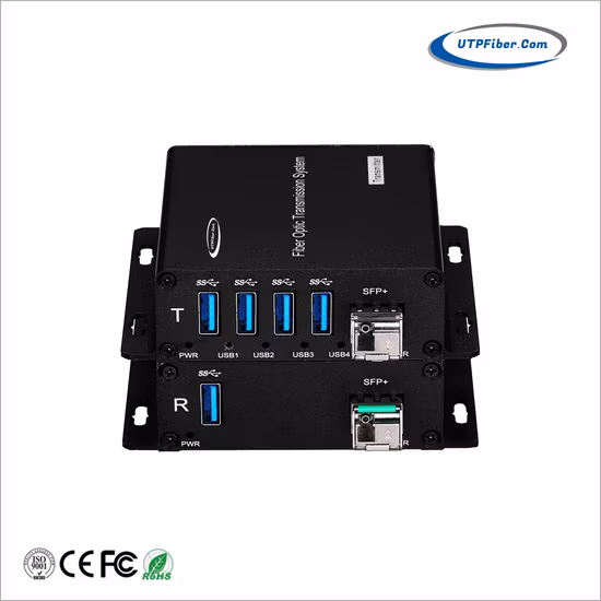 Il convertitore DVI a fibra Hcstcom con extender KVM+RS232 offre da 10 km a 60 km
