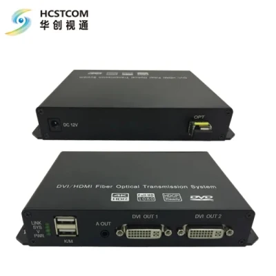 Convertitore in fibra ottica 4K DVI/HDMI KVM da 10 a 60 km con RS232