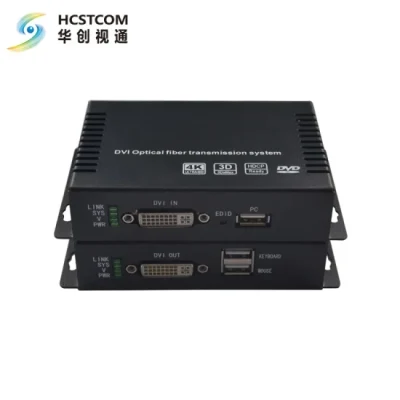 Convertitore/ripetitore DVI mini ricetrasmettitore in fibra ottica 4K