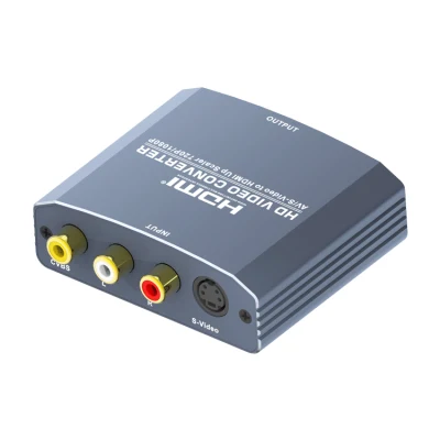 Convertitore AV+S-Video a HDMI (Up Scaler 720p/1080P) Convertitore AV